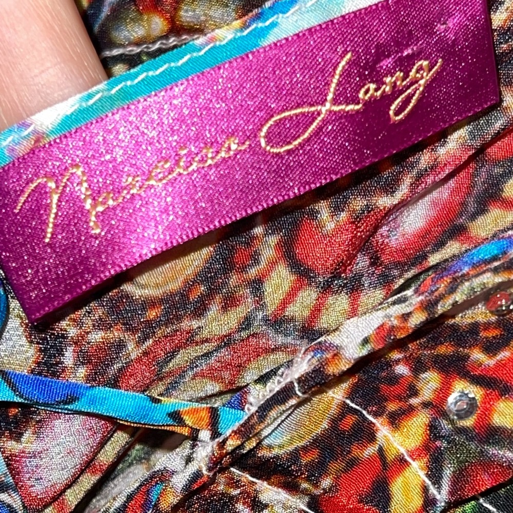 Narcisa Lang dress size M 💯 silk viscose - Picture 15 of 16